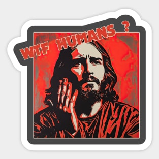 Jesus judges humanity Sticker